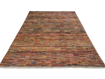 Handgeknüpfter, afghanischer, moderner Design Ziegler Orientteppich aus Wolle von Khademi. Größe: 259 x 181 cm. Farbe: Beige, bunt. Verkauf durch JUPITER Intl.