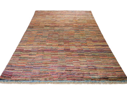 Handgeknüpfter, afghanischer, moderner Design Ziegler Orientteppich aus Wolle von Khademi. Größe: 259 x 181 cm. Farbe: Beige, bunt. Verkauf durch JUPITER Intl.