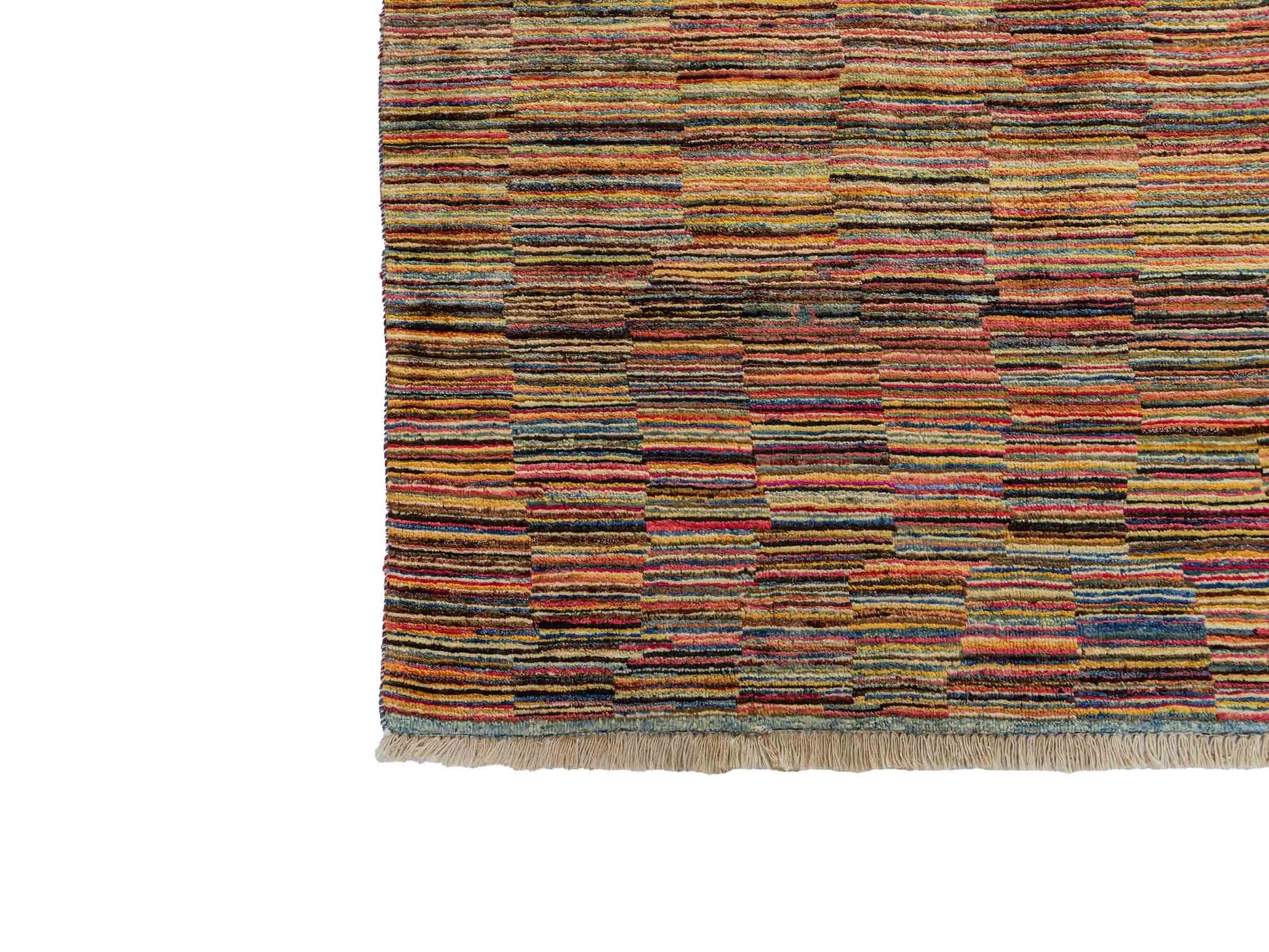 Handgeknüpfter, afghanischer, moderner Design Ziegler Orientteppich aus Wolle von Khademi. Größe: 259 x 181 cm. Farbe: Beige, bunt. Verkauf durch JUPITER Intl.