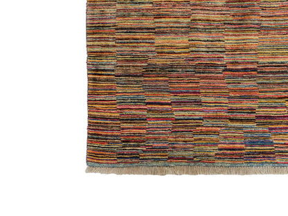 Handgeknüpfter, afghanischer, moderner Design Ziegler Orientteppich aus Wolle von Khademi. Größe: 259 x 181 cm. Farbe: Beige, bunt. Verkauf durch JUPITER Intl.