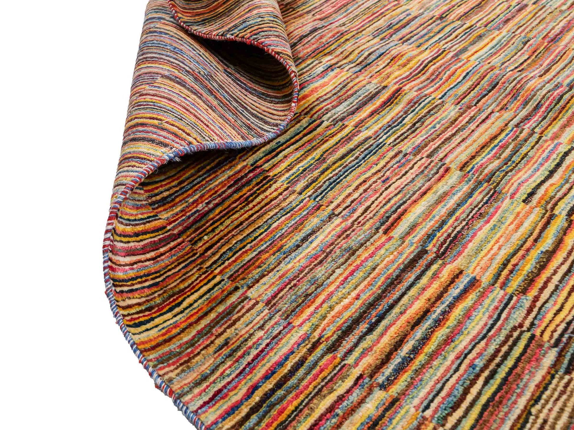 Handgeknüpfter, afghanischer, moderner Design Ziegler Orientteppich aus Wolle von Khademi. Größe: 259 x 181 cm. Farbe: Beige, bunt. Verkauf durch JUPITER Intl.