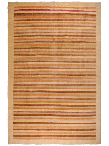 Handgeknüpfter, afghanischer, moderner Design Ziegler Orientteppich aus Wolle von Khademi. Größe: 280 x 199 cm. Farbe: Beige. Verkauf durch JUPITER Intl.