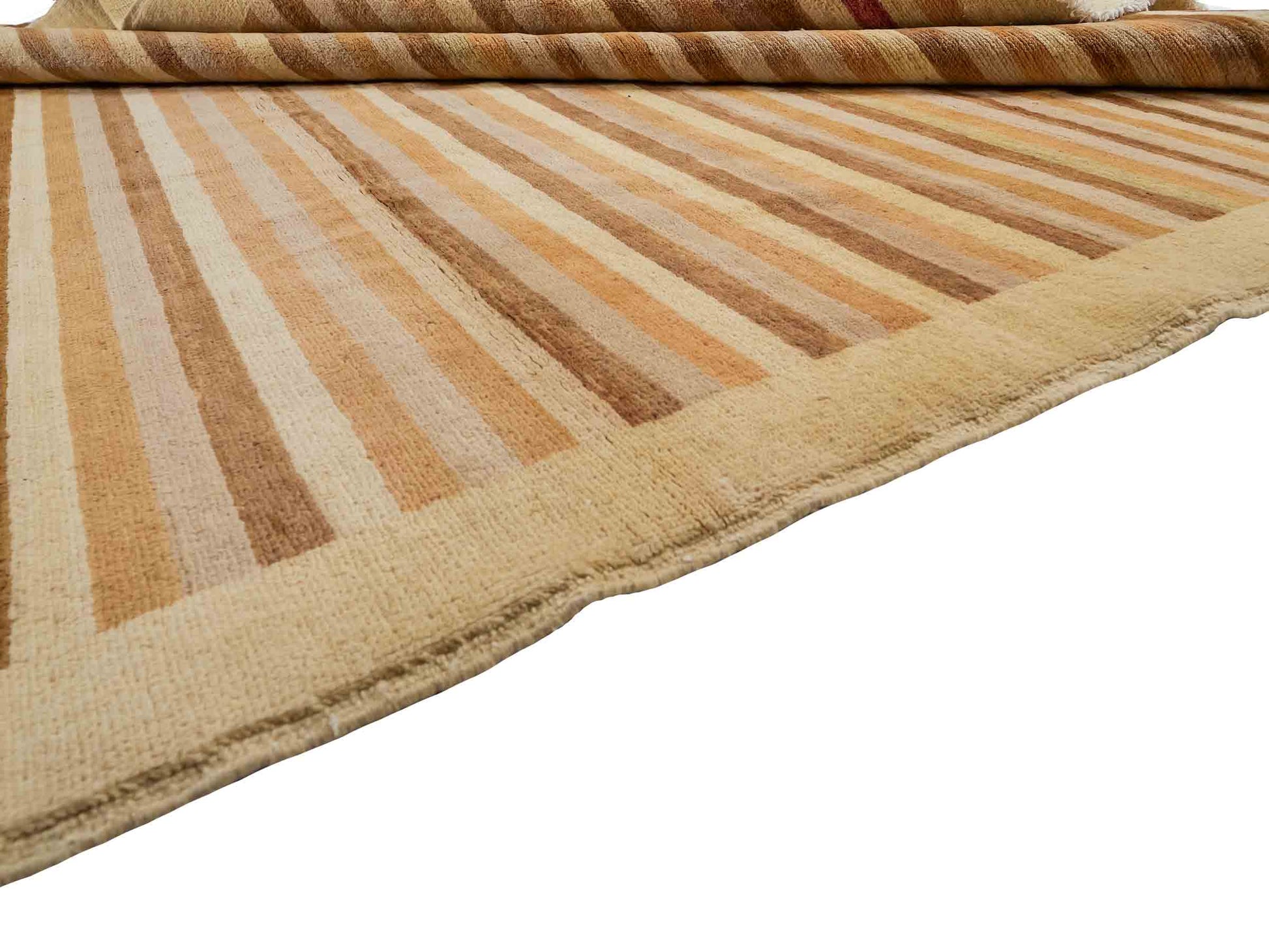 Handgeknüpfter, afghanischer, moderner Design Ziegler Orientteppich aus Wolle von Khademi. Größe: 280 x 199 cm. Farbe: Beige. Verkauf durch JUPITER Intl.