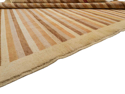 Handgeknüpfter, afghanischer, moderner Design Ziegler Orientteppich aus Wolle von Khademi. Größe: 280 x 199 cm. Farbe: Beige. Verkauf durch JUPITER Intl.
