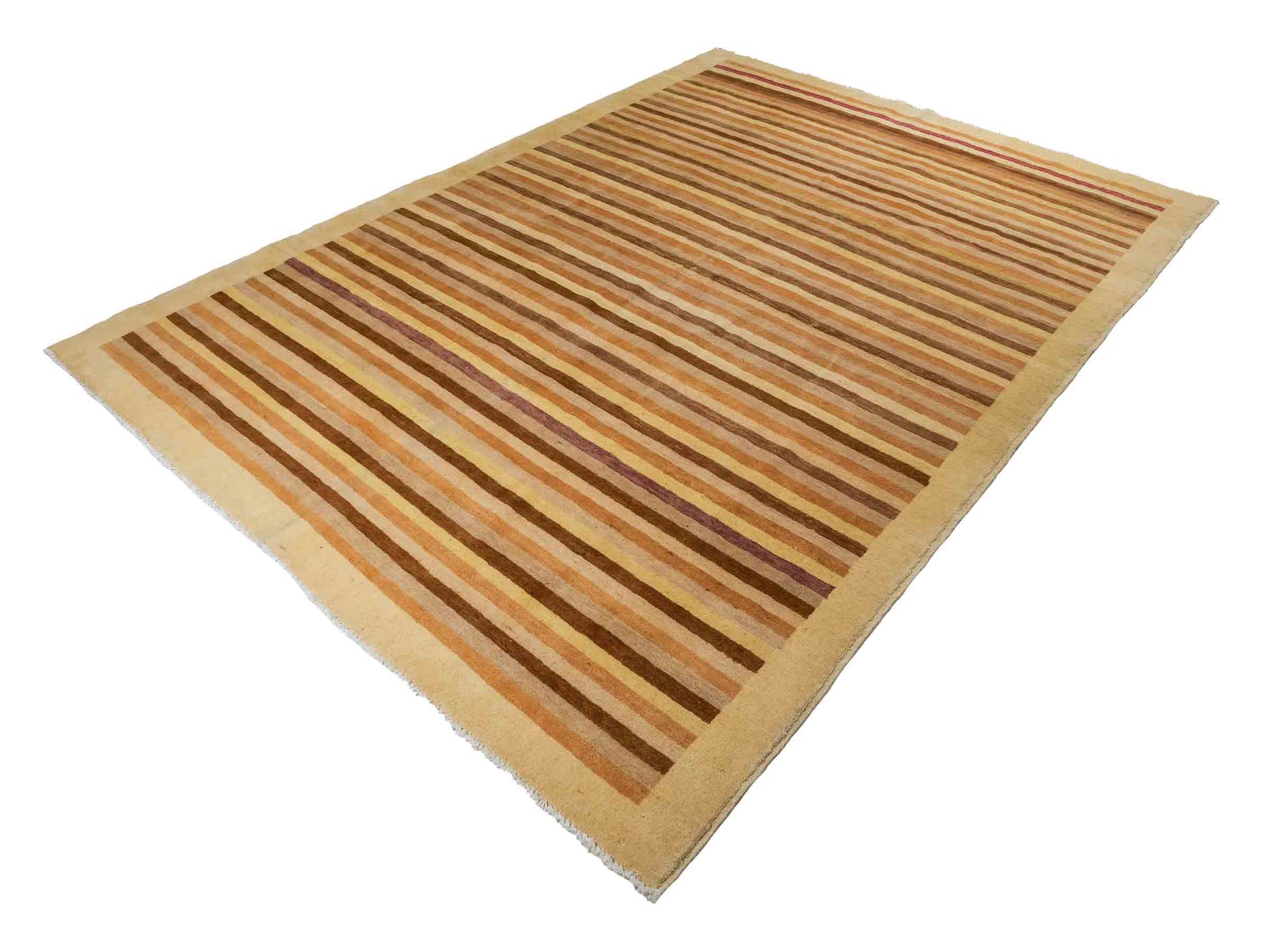 Handgeknüpfter, afghanischer, moderner Design Ziegler Orientteppich aus Wolle von Khademi. Größe: 280 x 199 cm. Farbe: Beige. Verkauf durch JUPITER Intl.