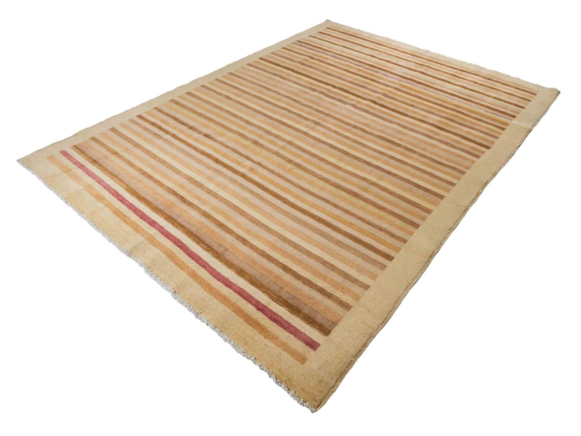Handgeknüpfter, afghanischer, moderner Design Ziegler Orientteppich aus Wolle von Khademi. Größe: 280 x 199 cm. Farbe: Beige. Verkauf durch JUPITER Intl.