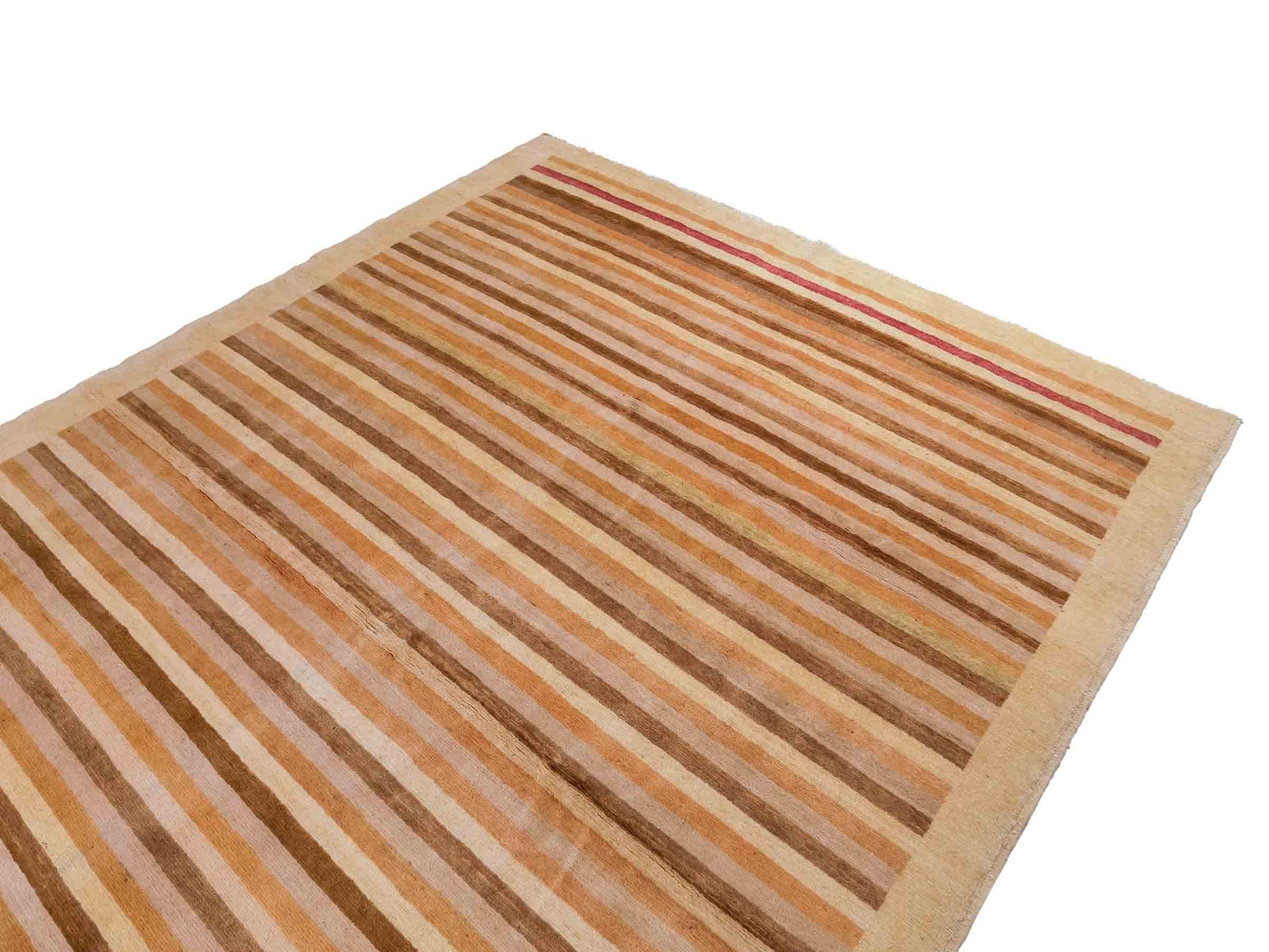 Handgeknüpfter, afghanischer, moderner Design Ziegler Orientteppich aus Wolle von Khademi. Größe: 280 x 199 cm. Farbe: Beige. Verkauf durch JUPITER Intl.
