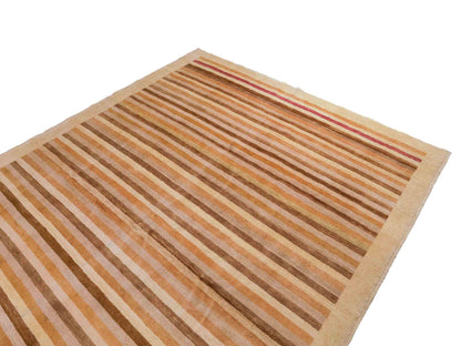 Handgeknüpfter, afghanischer, moderner Design Ziegler Orientteppich aus Wolle von Khademi. Größe: 280 x 199 cm. Farbe: Beige. Verkauf durch JUPITER Intl.