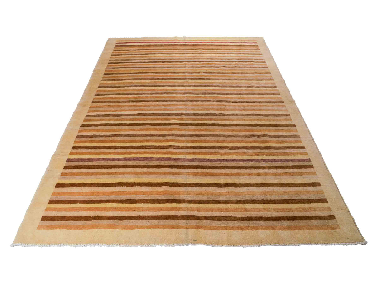 Handgeknüpfter, afghanischer, moderner Design Ziegler Orientteppich aus Wolle von Khademi. Größe: 280 x 199 cm. Farbe: Beige. Verkauf durch JUPITER Intl.