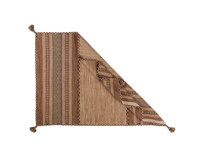 Handgewebter, moderner Indo Kelim Orientteppich von Khademi aus Baumwolle, beige. Geometrisches Design. Von Hand gewebt in Indien. Größe: 170x120cm. Teppichnummer: KB4-1663. Verkauf durch Jupiter Intl.
