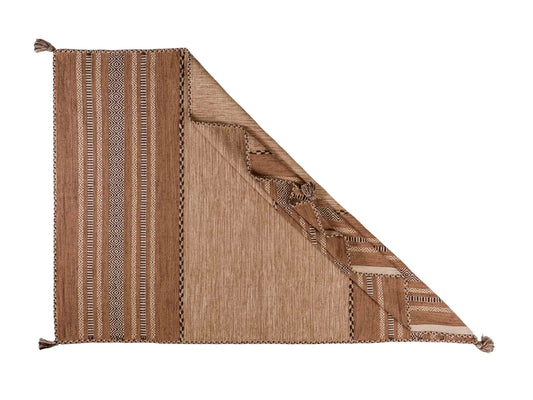 Handgewebter, moderner Indo Kelim Orientteppich von Khademi aus Baumwolle, beige. Geometrisches Design. Von Hand gewebt in Indien. Größe: 230x170cm. Teppichnummer: KB4-1689. Verkauf durch Jupiter Intl.