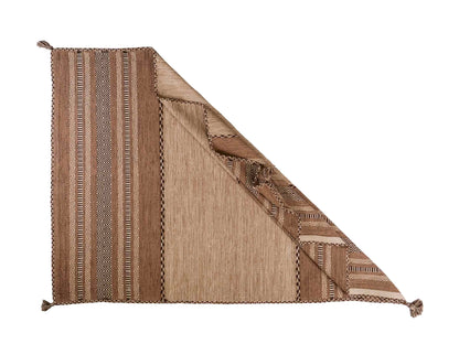 Handgewebter, moderner Indo Kelim Orientteppich von Khademi aus Baumwolle, beige. Geometrisches Design. Von Hand gewebt in Indien. Größe: 230x170cm. Teppichnummer: KB4-1690. Verkauf durch Jupiter Intl.
