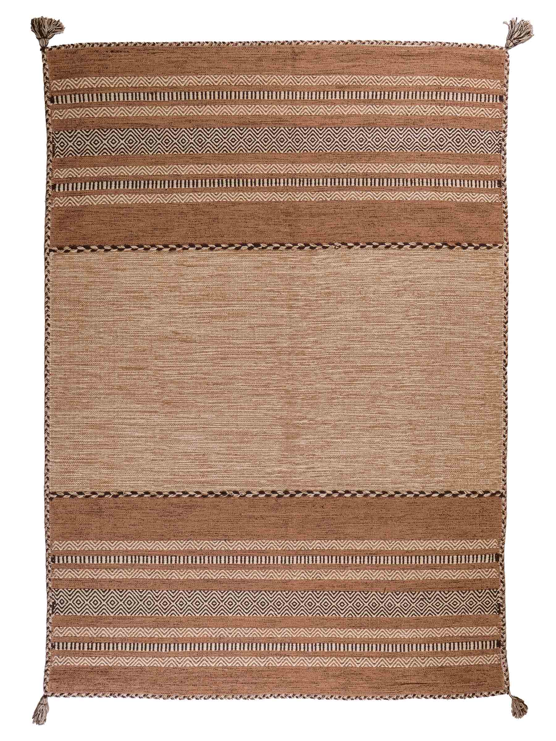Handgewebter, moderner Indo Kelim Orientteppich von Khademi aus Baumwolle, beige. Geometrisches Design. Von Hand gewebt in Indien. Größe: 230x170cm. Teppichnummer: KB4-1691. Verkauf durch Jupiter Intl.