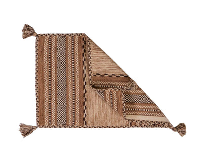 Handgewebter, moderner Indo Kelim Orientteppich von Khademi aus Baumwolle, beige. Geometrisches Design. Von Hand gewebt in Indien. Größe: 90x60cm. Teppichnummer: KB4-1631. Verkauf durch Jupiter Intl.