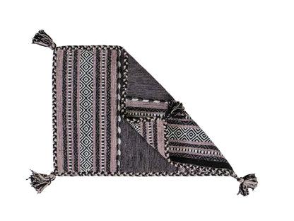 Handgewebter, moderner Indo Kelim Orientteppich von Khademi aus Baumwolle, navy. Geometrisches Design. Von Hand gewebt in Indien. Größe: 90x60cm. Teppichnummer: KB4-1634. Verkauf durch Jupiter Intl.