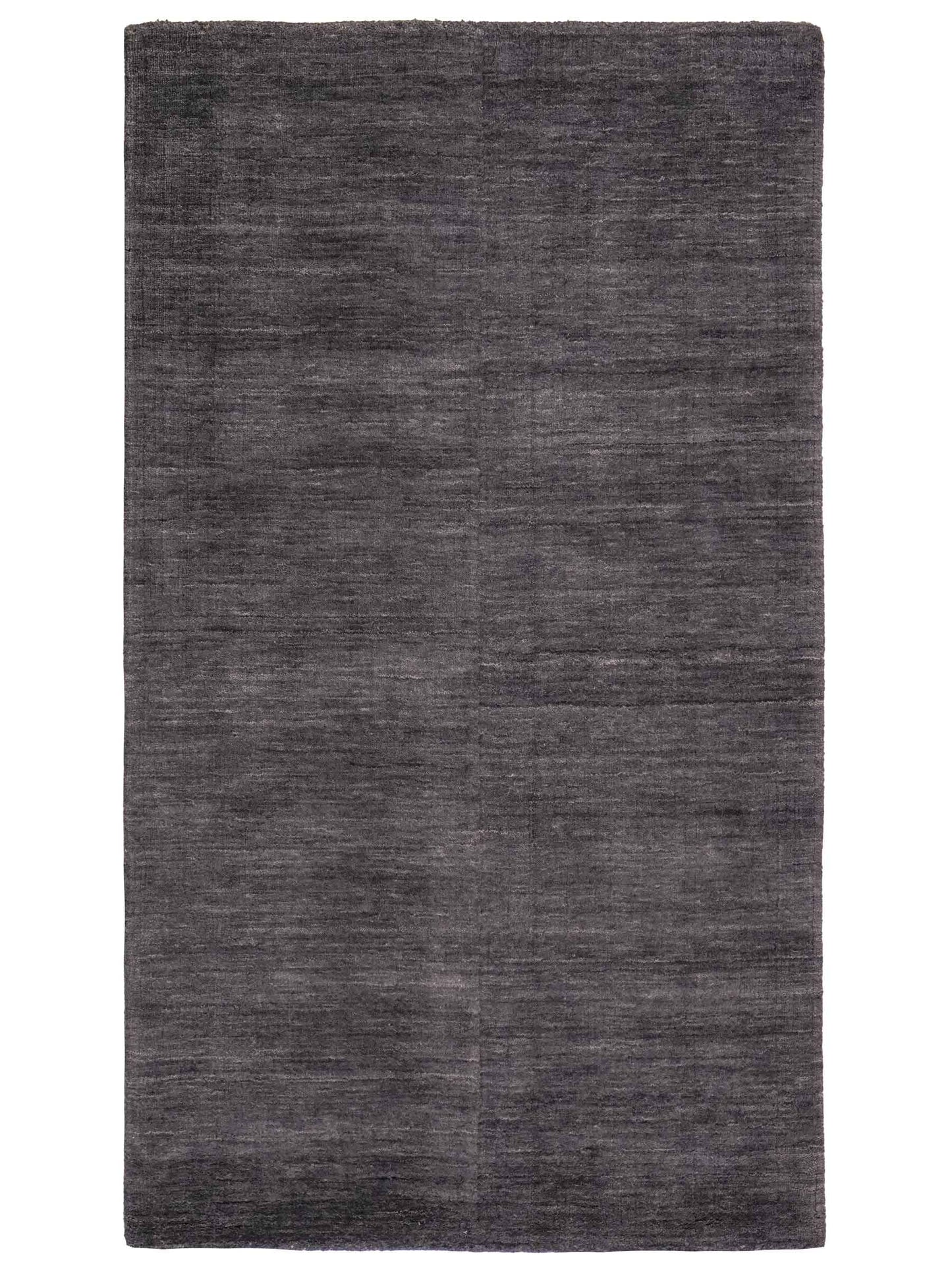 Moderner, Handloom Gabbeh Orientteppich von Khademi aus Wolle, grau. Einfarbiges Uni-Design. Produziert in Indien. Größe: 145x90cm. Teppichnummer: KB4-1540. Verkauf durch Jupiter Intl.