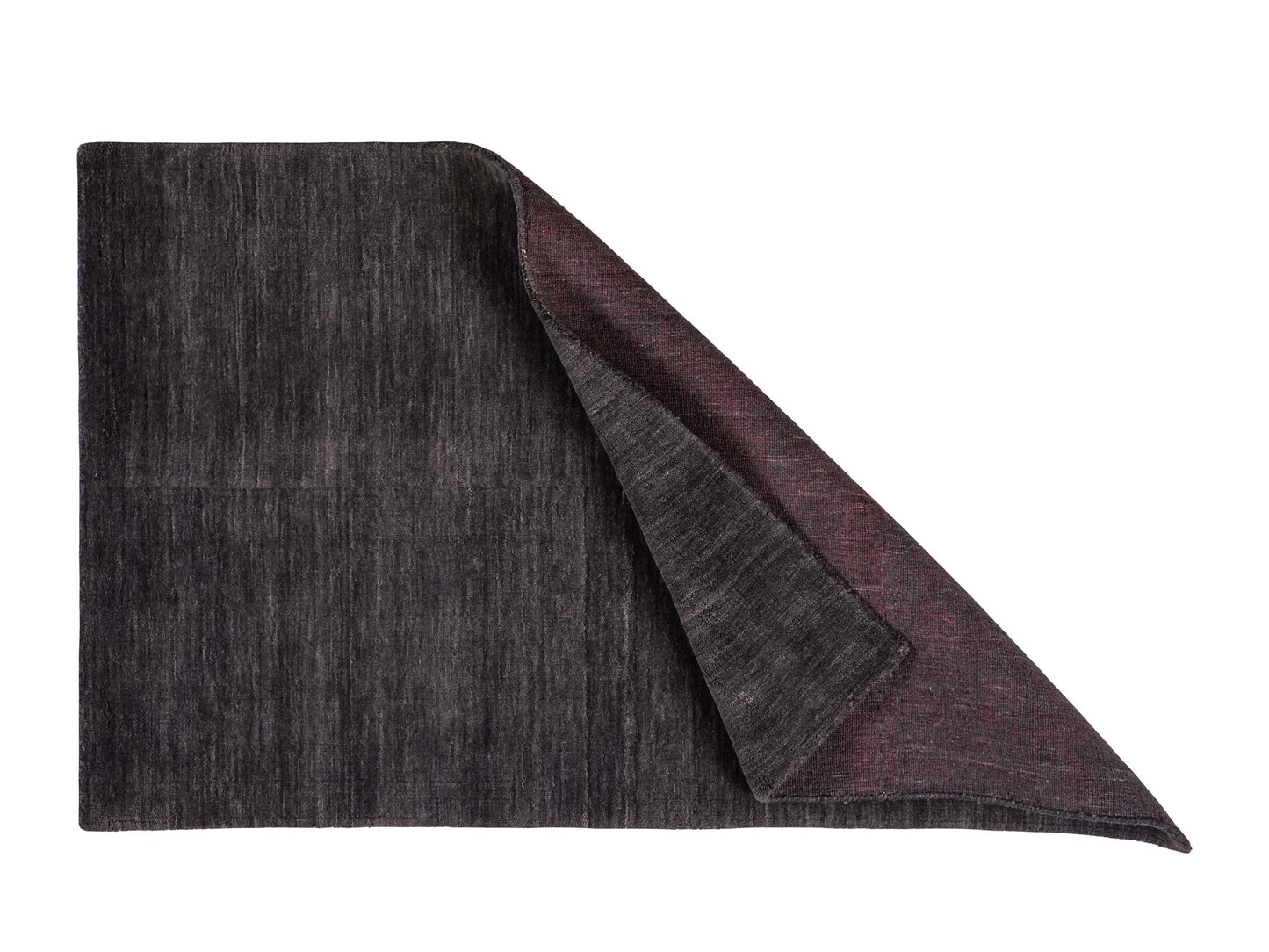 Moderner, Handloom Gabbeh Orientteppich von Khademi aus Wolle, grau. Einfarbiges Uni-Design. Produziert in Indien. Größe: 145x90cm. Teppichnummer: KB4-1540. Verkauf durch Jupiter Intl.