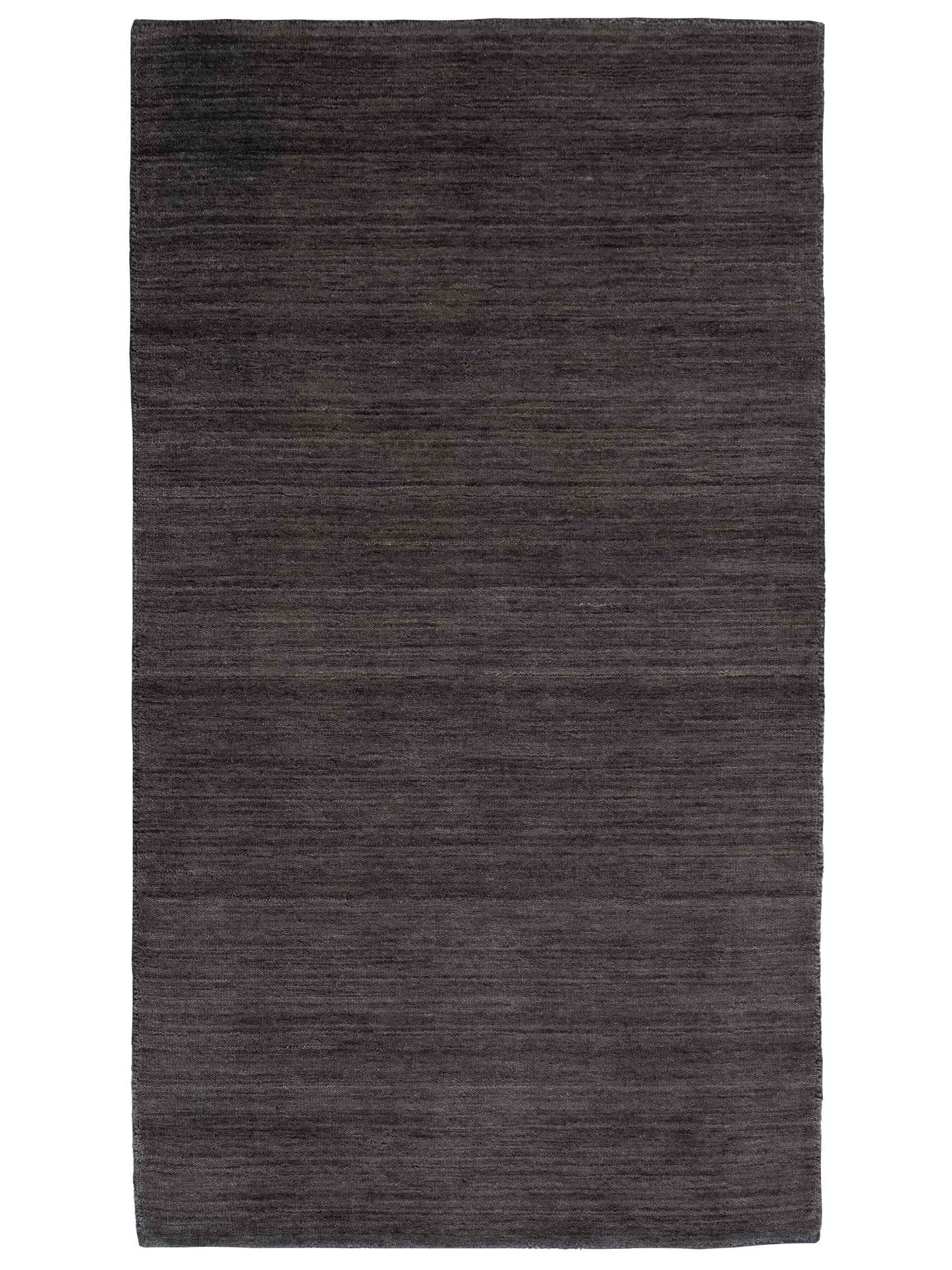 Moderner, Handloom Gabbeh Orientteppich von Khademi aus Wolle, grau. Einfarbiges Uni-Design. Produziert in Indien. Größe: 150x82cm. Teppichnummer: KB4-1533. Verkauf durch Jupiter Intl.