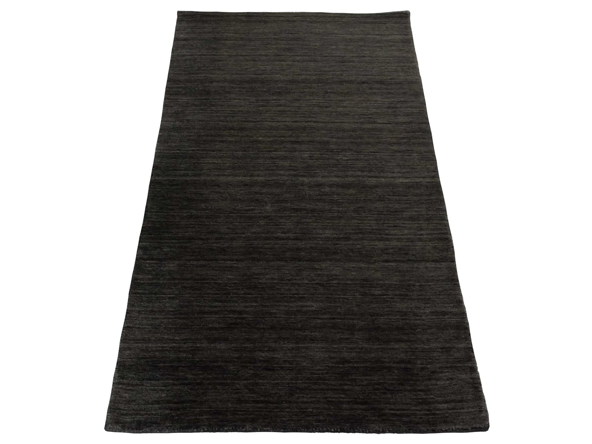 Moderner, Handloom Gabbeh Orientteppich von Khademi aus Wolle, grau. Einfarbiges Uni-Design. Produziert in Indien. Größe: 150x82cm. Teppichnummer: KB4-1533. Verkauf durch Jupiter Intl.