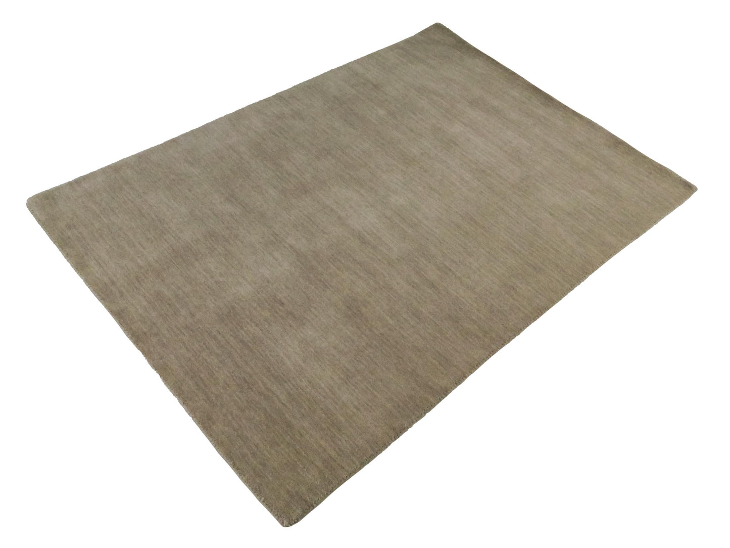 Moderner, Handloom Gabbeh Orientteppich von Khademi aus Wolle, beige. Einfarbiges Uni-Design. Produziert in Indien. Größe: 170x119cm. Teppichnummer: KB4-1581. Verkauf durch Jupiter Intl.