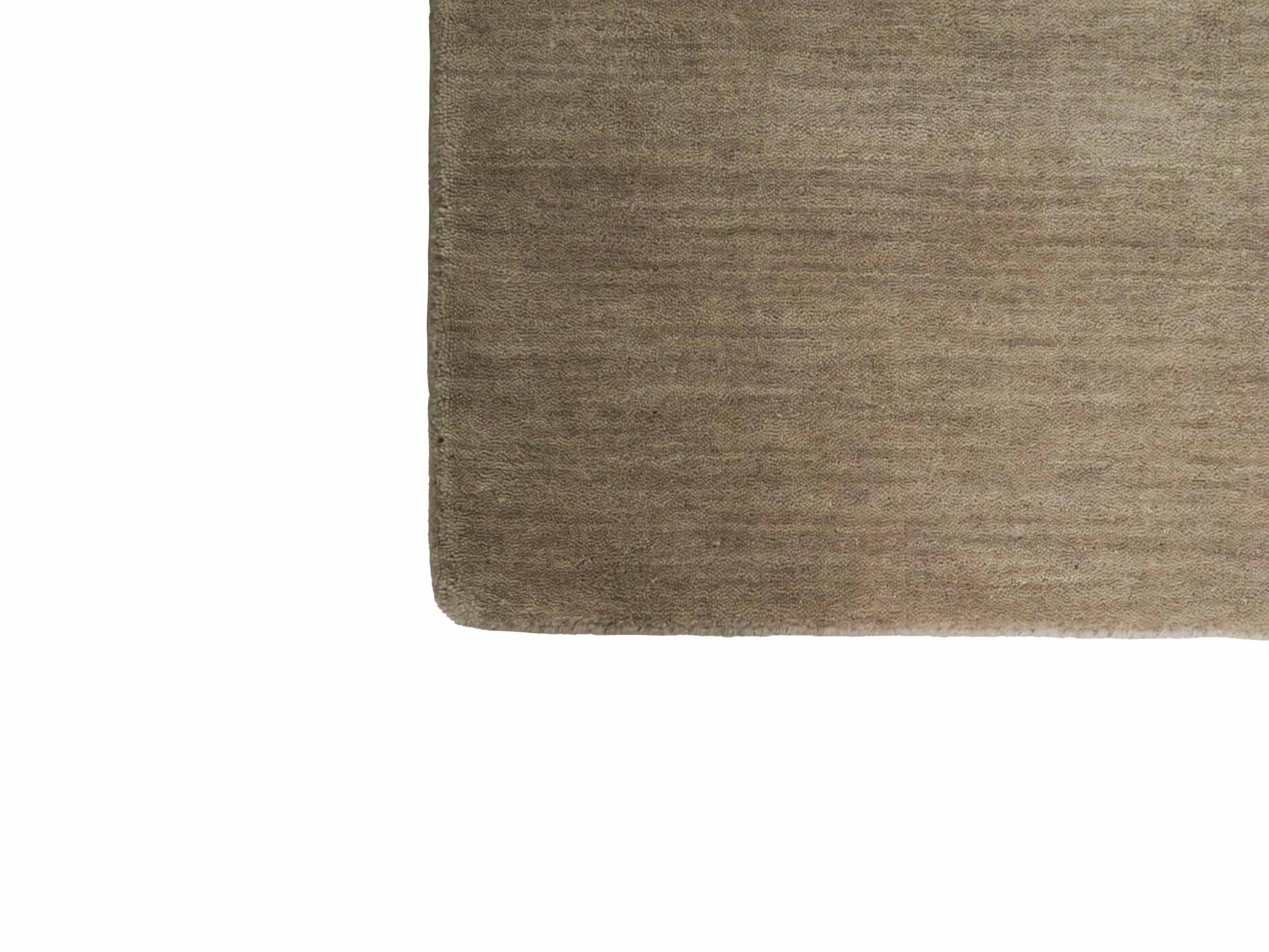 Moderner, Handloom Gabbeh Orientteppich von Khademi aus Wolle, beige. Einfarbiges Uni-Design. Produziert in Indien. Größe: 170x119cm. Teppichnummer: KB4-1581. Verkauf durch Jupiter Intl.