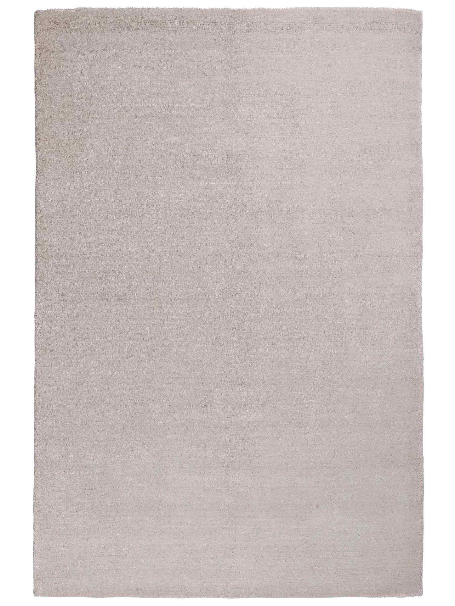 Moderner, Handloom Gabbeh Orientteppich von Khademi aus Wolle, ivory. Einfarbiges Uni-Design. Produziert in Indien. Größe: 170x119cm. Teppichnummer: KB4-1583. Verkauf durch Jupiter Intl.