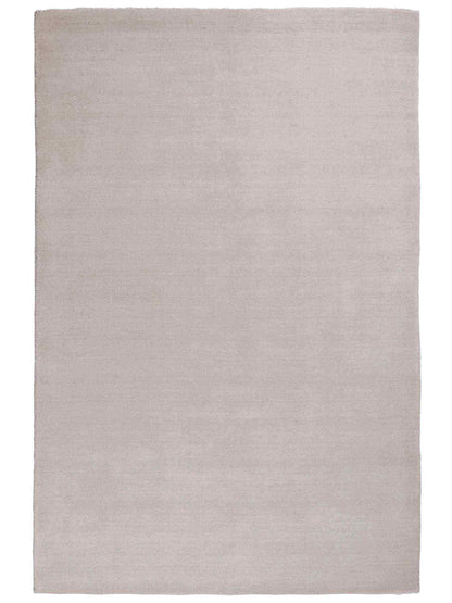 Moderner, Handloom Gabbeh Orientteppich von Khademi aus Wolle, ivory. Einfarbiges Uni-Design. Produziert in Indien. Größe: 170x119cm. Teppichnummer: KB4-1583. Verkauf durch Jupiter Intl.