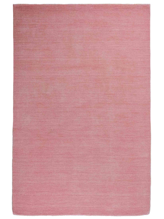 Moderner, Handloom Gabbeh Orientteppich von Khademi aus Wolle, rosa. Einfarbiges Uni-Design. Produziert in Indien. Größe: 170x119cm. Teppichnummer: KB4-1578. Verkauf durch Jupiter Intl.