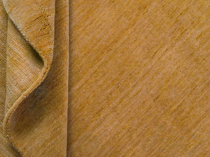 Moderner, Handloom Gabbeh Orientteppich von Khademi aus Wolle, gold. Einfarbiges Uni-Design. Produziert in Indien. Größe: 178x126cm. Teppichnummer: KB4-1573. Verkauf durch Jupiter Intl.