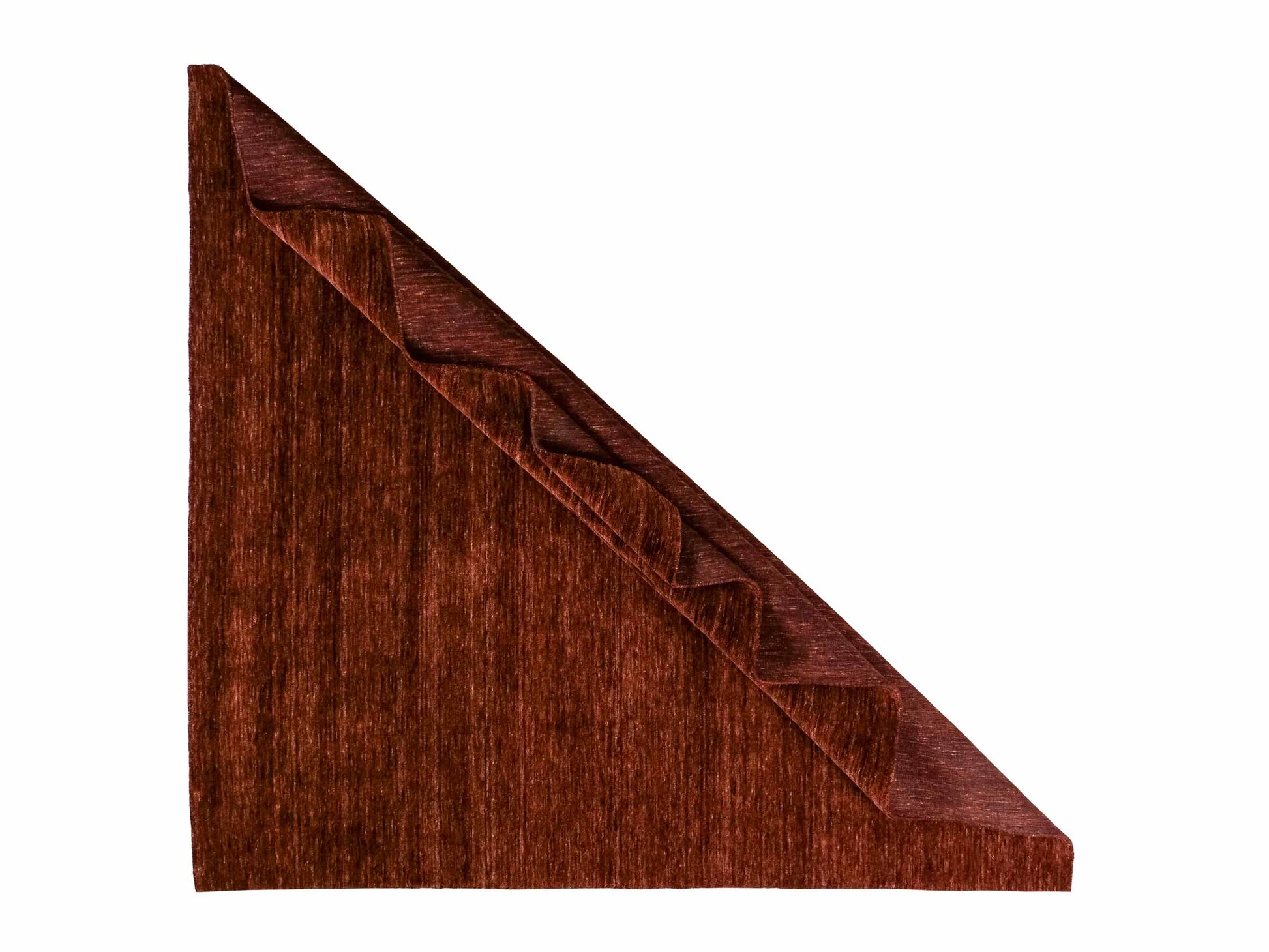 Moderner, Handloom Gabbeh Orientteppich von Khademi aus Wolle, braun. Einfarbiges Uni-Design. Produziert in Indien. Größe: 200x200cm. Teppichnummer: KB4-1597. Verkauf durch Jupiter Intl.