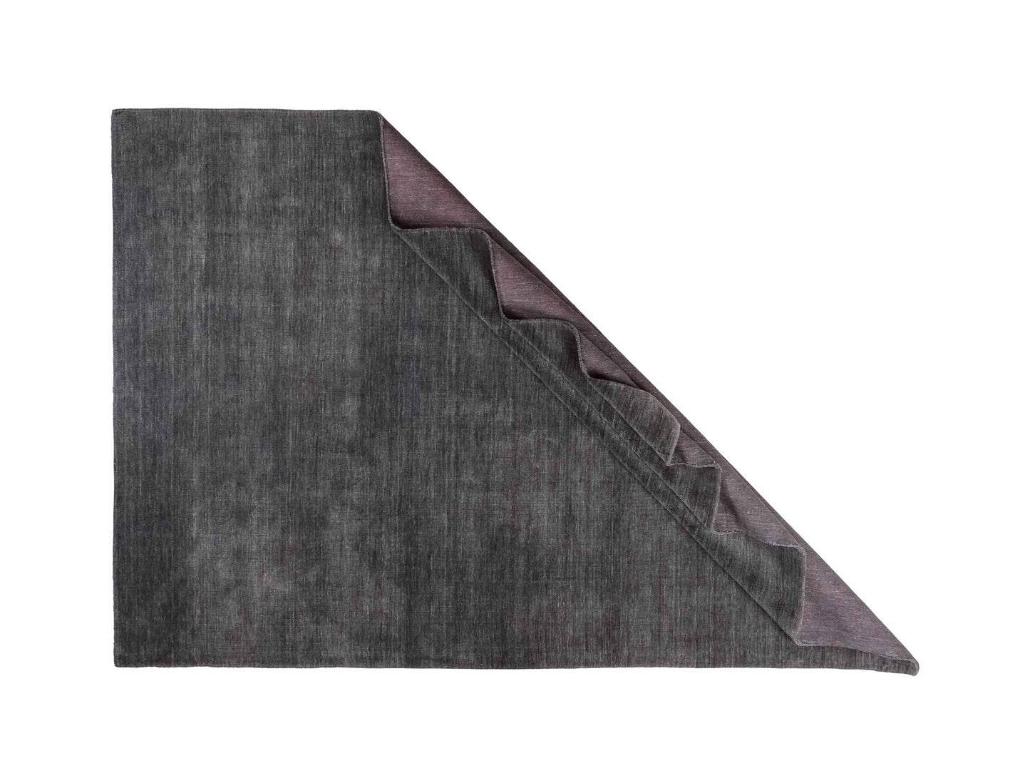 Moderner, Handloom Gabbeh Orientteppich von Khademi aus Wolle, anthrazit. Einfarbiges Uni-Design. Produziert in Indien. Größe: 285x200cm. Teppichnummer: KB4-1614. Verkauf durch Jupiter Intl.