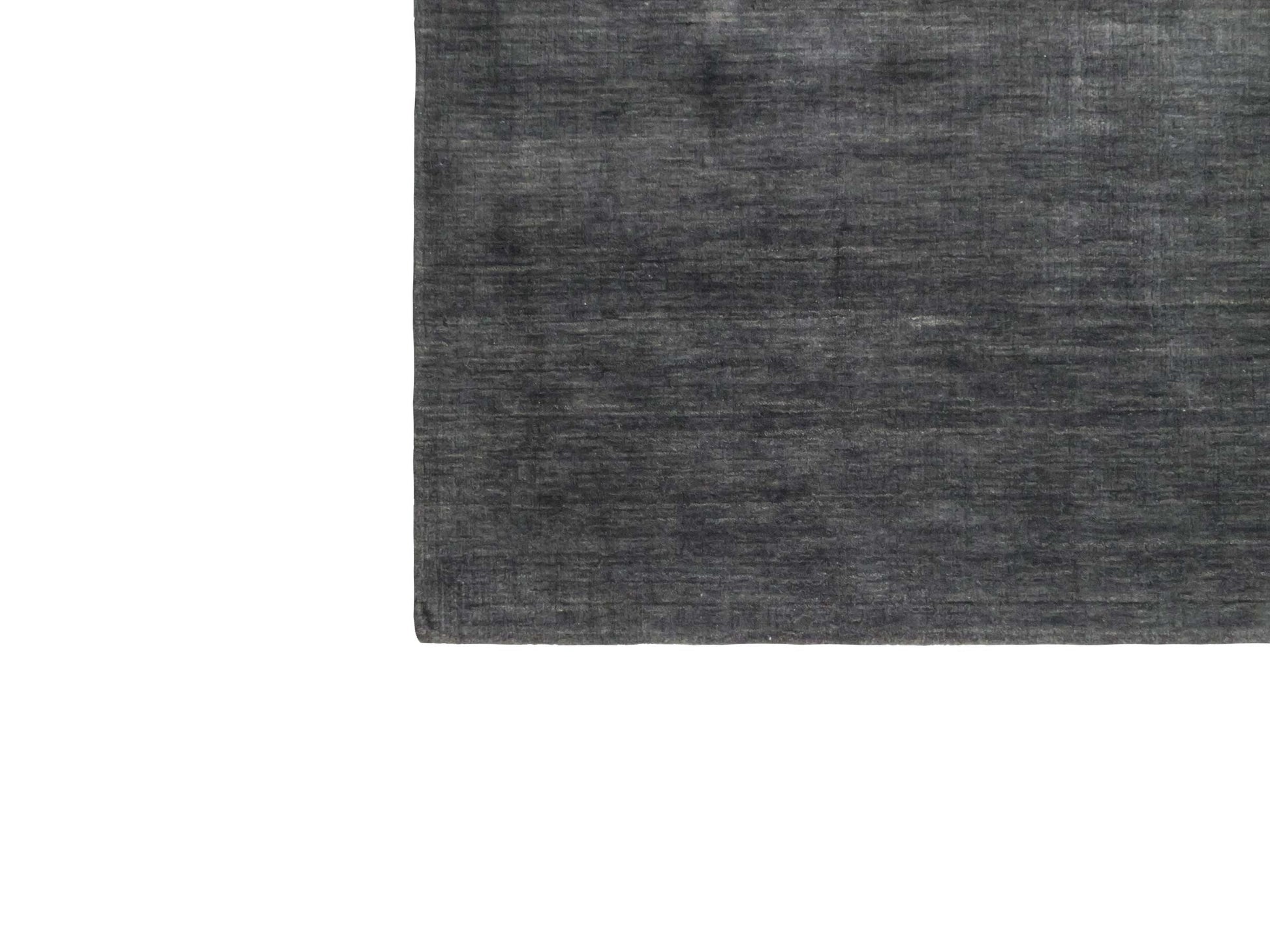 Moderner, Handloom Gabbeh Orientteppich von Khademi aus Wolle, anthrazit. Einfarbiges Uni-Design. Produziert in Indien. Größe: 285x200cm. Teppichnummer: KB4-1614. Verkauf durch Jupiter Intl.