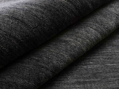 Moderner, Handloom Gabbeh Orientteppich von Khademi aus Wolle, anthrazit. Einfarbiges Uni-Design. Produziert in Indien. Größe: 292x200cm. Teppichnummer: KB4-1615. Verkauf durch Jupiter Intl.