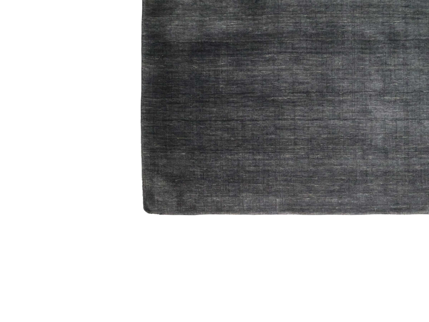 Moderner, Handloom Gabbeh Orientteppich von Khademi aus Wolle, anthrazit. Einfarbiges Uni-Design. Produziert in Indien. Größe: 292x200cm. Teppichnummer: KB4-1615. Verkauf durch Jupiter Intl.