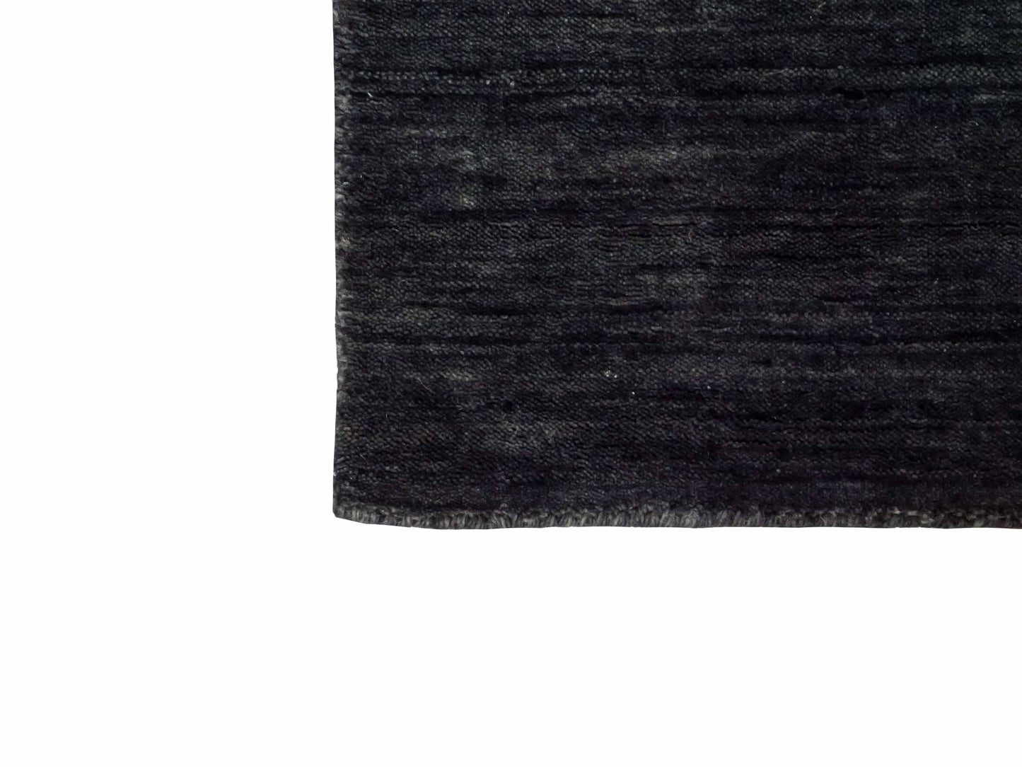 Moderner, Handloom Gabbeh Orientteppich von Khademi aus Wolle, anthrazit-grau. Einfarbiges Uni-Design. Produziert in Indien. Größe: 60x40cm. Teppichnummer: KB4-1617. Verkauf durch Jupiter Intl.