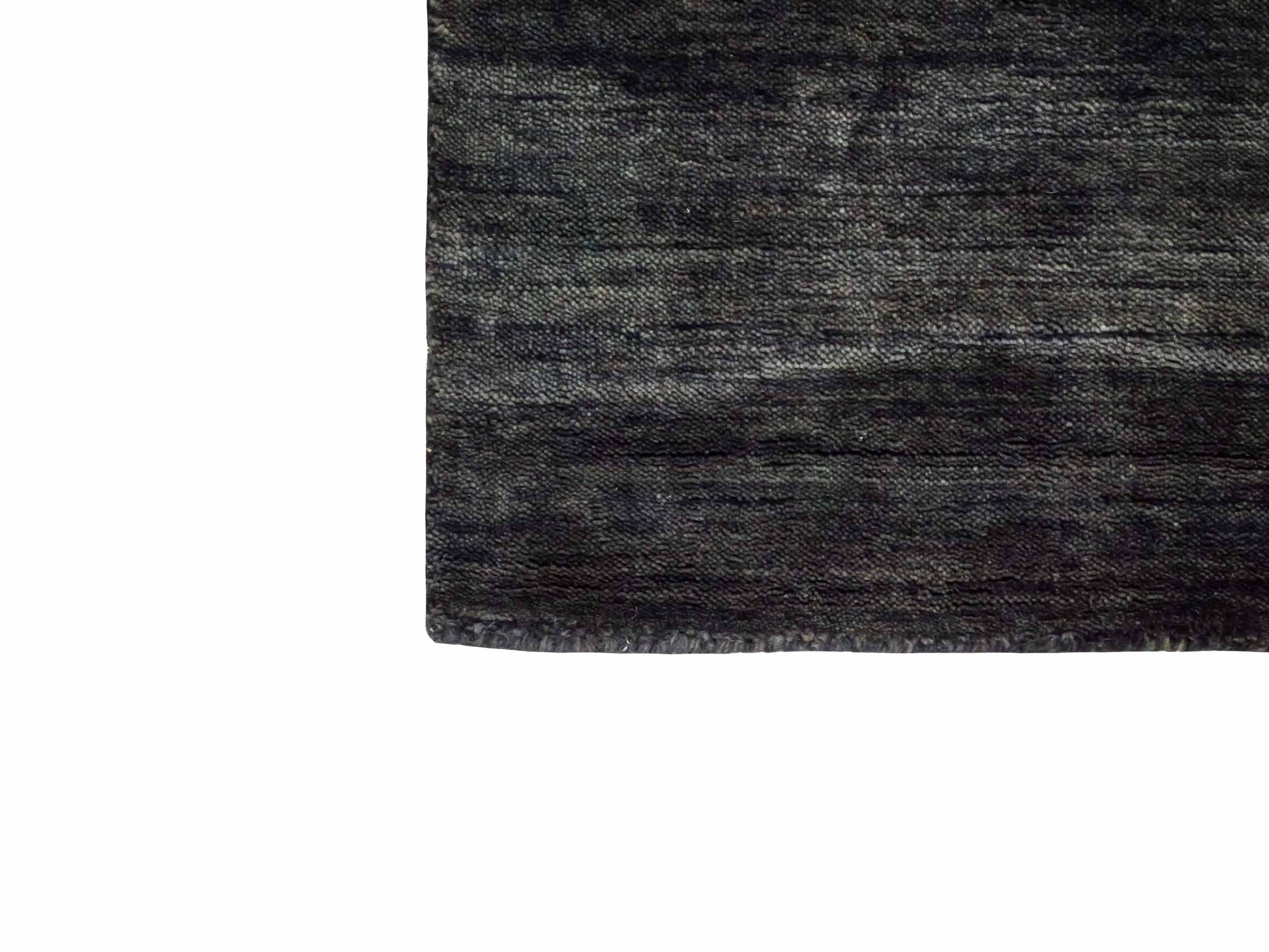 Moderner, Handloom Gabbeh Orientteppich von Khademi aus Wolle, anthrazit-grau. Einfarbiges Uni-Design. Produziert in Indien. Größe: 60x40cm. Teppichnummer: KB4-1617D. Verkauf durch Jupiter Intl.