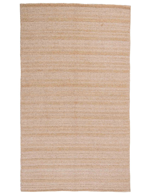 Moderner, Handloom Lori Orientteppich von Khademi aus Wolle, beige. Geometrisches Design. Produziert in Indien. Größe: 149x82cm. Teppichnummer: KB4-1520. Verkauf durch Jupiter Intl.