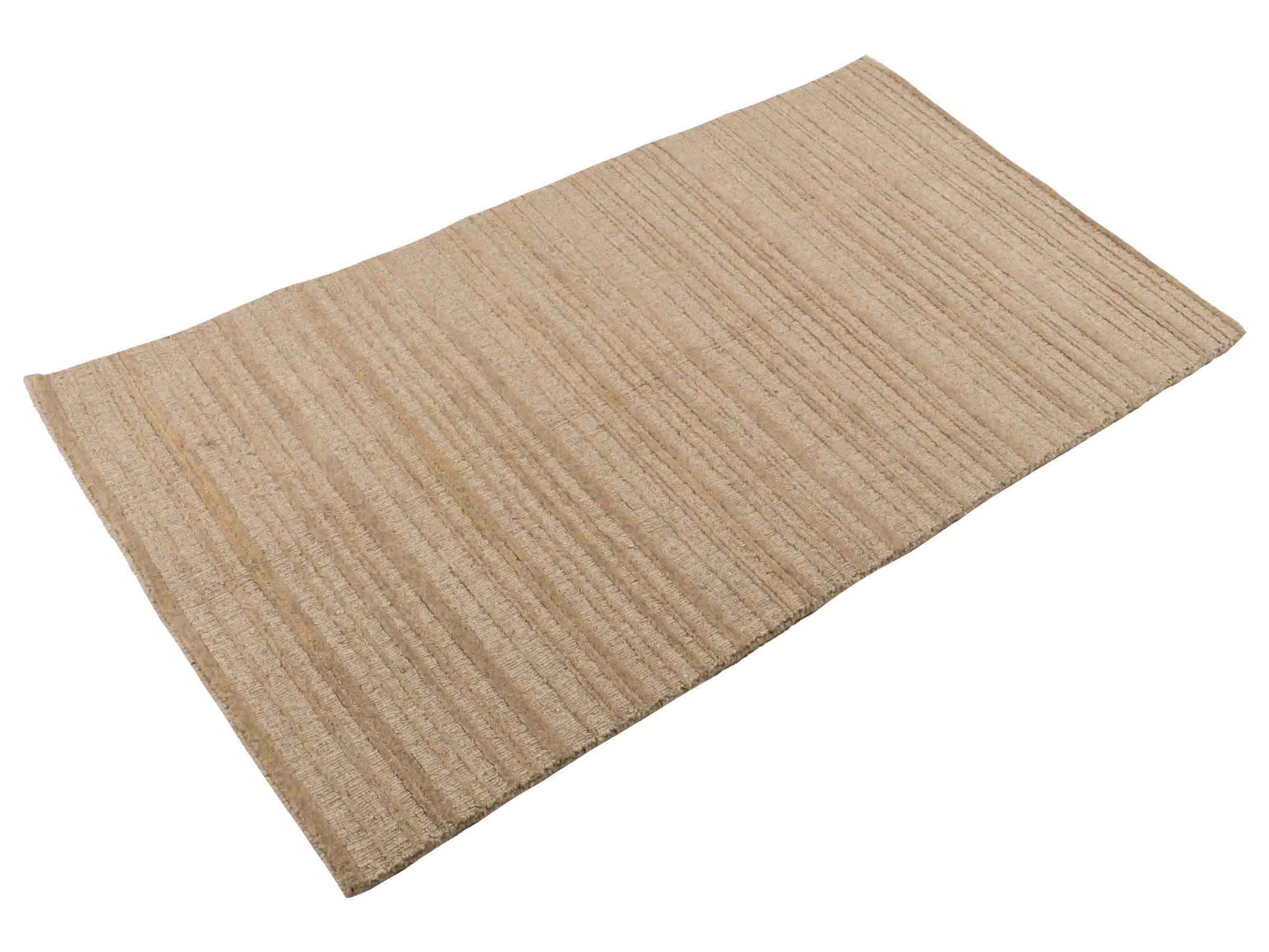 Moderner, Handloom Lori Orientteppich von Khademi aus Wolle, beige. Geometrisches Design. Produziert in Indien. Größe: 149x82cm. Teppichnummer: KB4-1520. Verkauf durch Jupiter Intl.