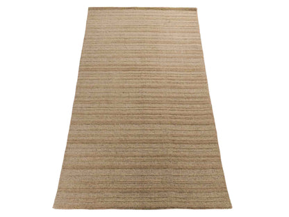 Moderner, Handloom Lori Orientteppich von Khademi aus Wolle, beige. Geometrisches Design. Produziert in Indien. Größe: 149x82cm. Teppichnummer: KB4-1520. Verkauf durch Jupiter Intl.