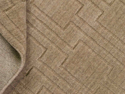 Moderner, Handloom Lori Orientteppich von Khademi aus Wolle, beige. Geometrisches Design. Produziert in Indien. Größe: 149x82cm. Teppichnummer: KB4-1521. Verkauf durch Jupiter Intl.