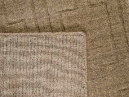 Moderner, Handloom Lori Orientteppich von Khademi aus Wolle, beige. Geometrisches Design. Produziert in Indien. Größe: 149x82cm. Teppichnummer: KB4-1521. Verkauf durch Jupiter Intl.