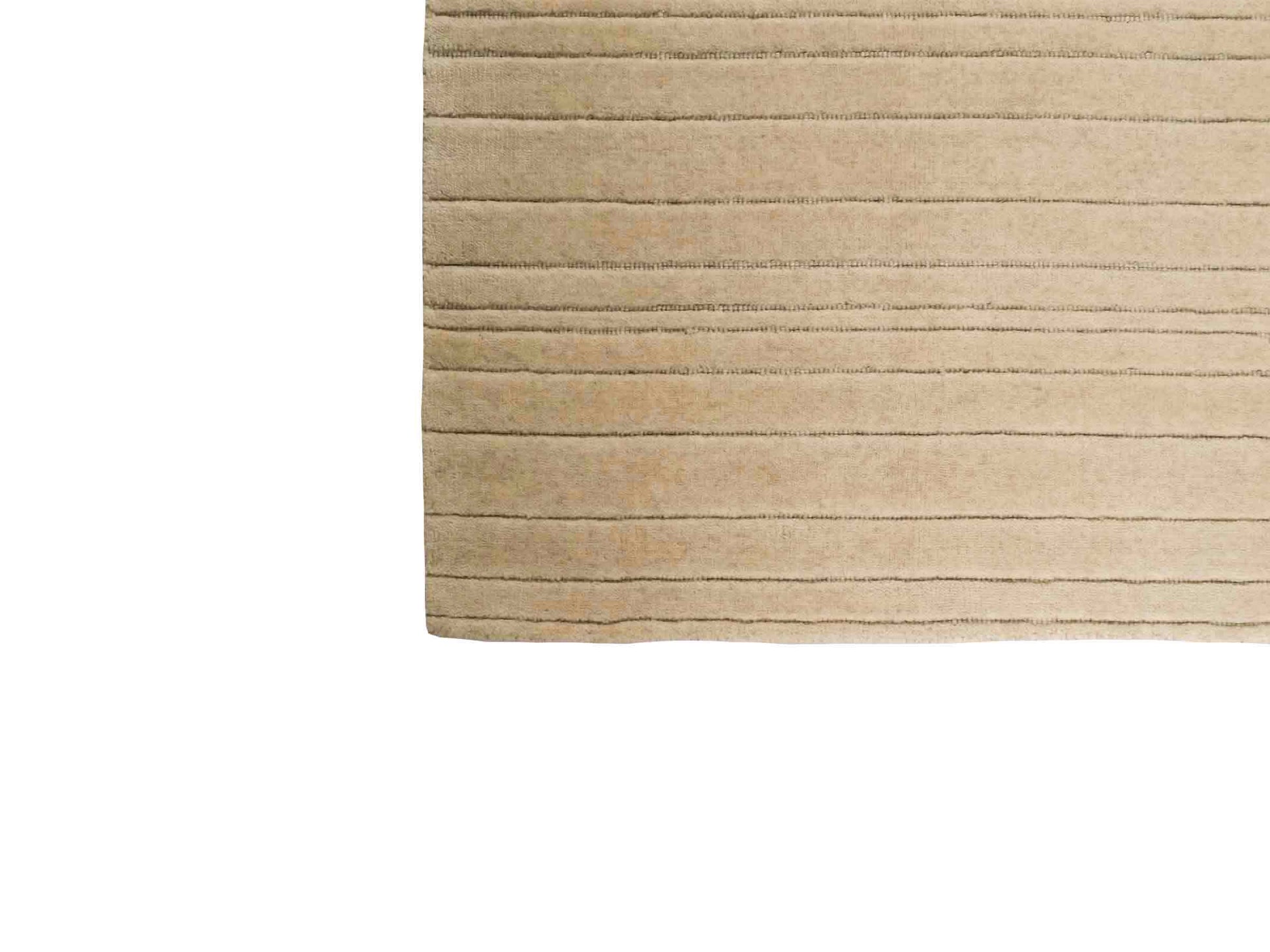 Moderner, Handloom Lori Orientteppich von Khademi aus Wolle, beige. Geometrisches Design. Produziert in Indien. Größe: 150x80cm. Teppichnummer: KB4-1522. Verkauf durch Jupiter Intl.