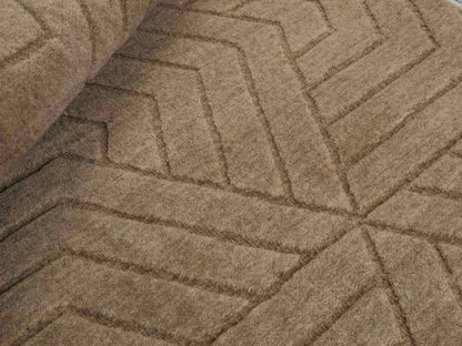 Moderner, Handloom Lori Orientteppich von Khademi aus Wolle, beige. Geometrisches Design. Produziert in Indien. Größe: 150x81cm. Teppichnummer: KB4-1519. Verkauf durch Jupiter Intl.