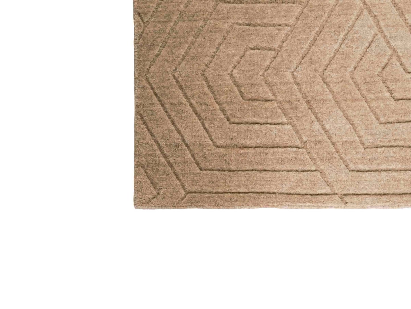 Moderner, Handloom Lori Orientteppich von Khademi aus Wolle, beige. Geometrisches Design. Produziert in Indien. Größe: 150x81cm. Teppichnummer: KB4-1519. Verkauf durch Jupiter Intl.