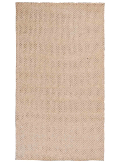 Moderner, Handloom Lori Orientteppich von Khademi aus Wolle, beige. Geometrisches Design. Produziert in Indien. Größe: 150x83cm. Teppichnummer: KB4-1530. Verkauf durch Jupiter Intl.