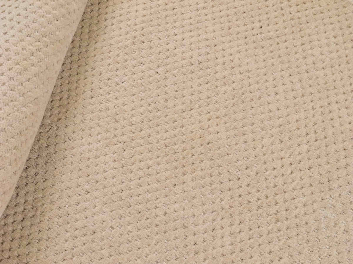 Moderner, Handloom Lori Orientteppich von Khademi aus Wolle, beige. Geometrisches Design. Produziert in Indien. Größe: 150x83cm. Teppichnummer: KB4-1530. Verkauf durch Jupiter Intl.