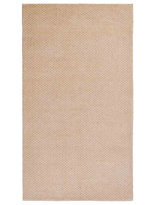 Moderner, Handloom Lori Orientteppich von Khademi aus Wolle, beige. Geometrisches Design. Produziert in Indien. Größe: 151x82cm. Teppichnummer: KB4-1524. Verkauf durch Jupiter Intl.