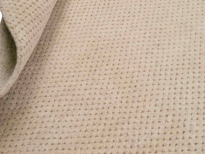 Moderner, Handloom Lori Orientteppich von Khademi aus Wolle, beige. Geometrisches Design. Produziert in Indien. Größe: 151x82cm. Teppichnummer: KB4-1524. Verkauf durch Jupiter Intl.