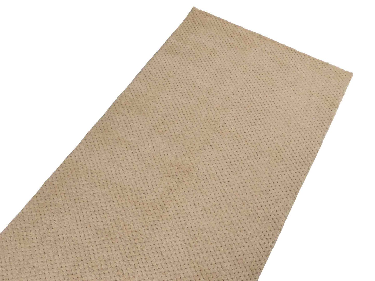 Moderner, Handloom Lori Orientteppich von Khademi aus Wolle, beige. Geometrisches Design. Produziert in Indien. Größe: 151x82cm. Teppichnummer: KB4-1524. Verkauf durch Jupiter Intl.