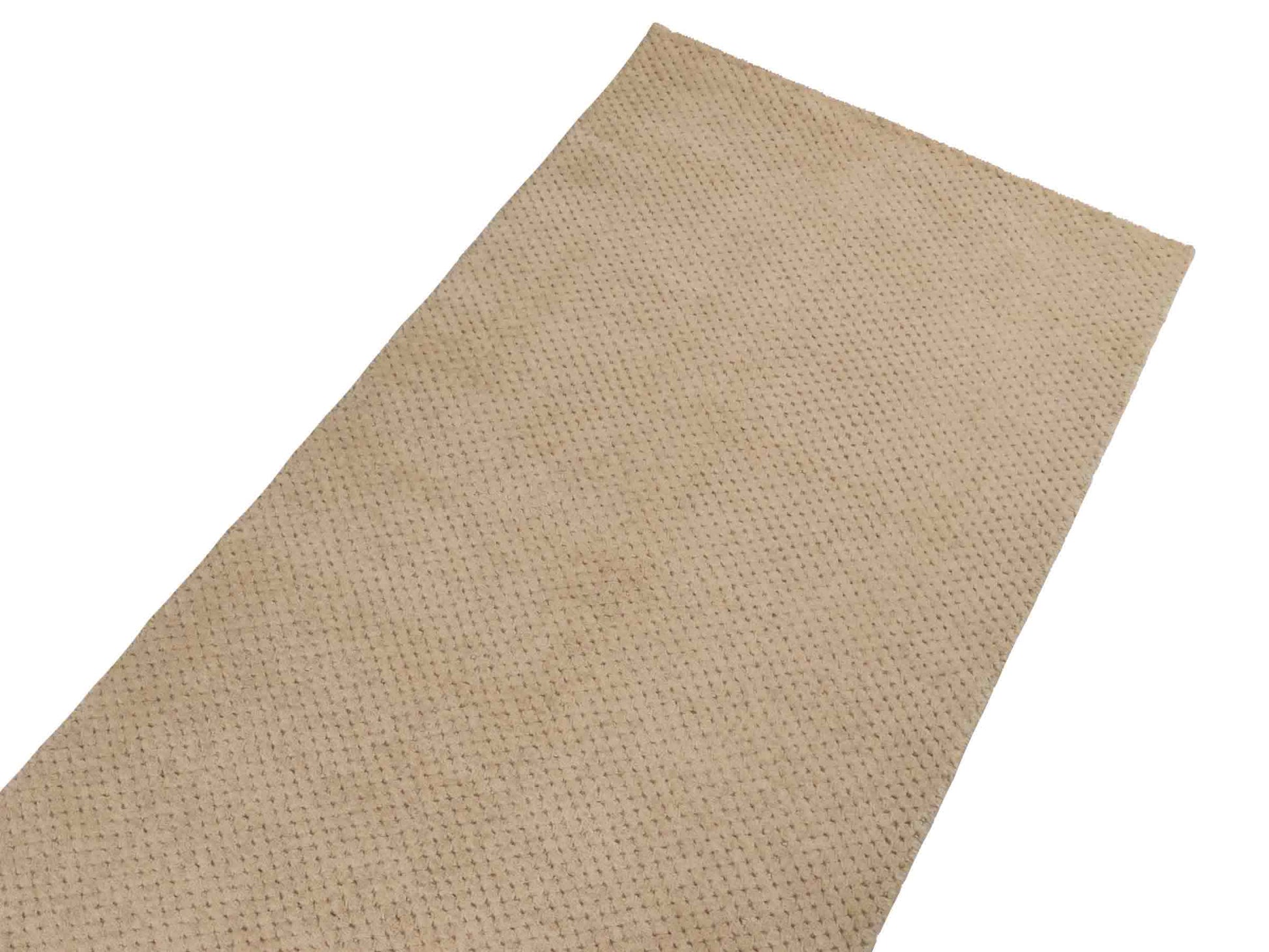 Moderner, Handloom Lori Orientteppich von Khademi aus Wolle, beige. Geometrisches Design. Produziert in Indien. Größe: 151x82cm. Teppichnummer: KB4-1524. Verkauf durch Jupiter Intl.